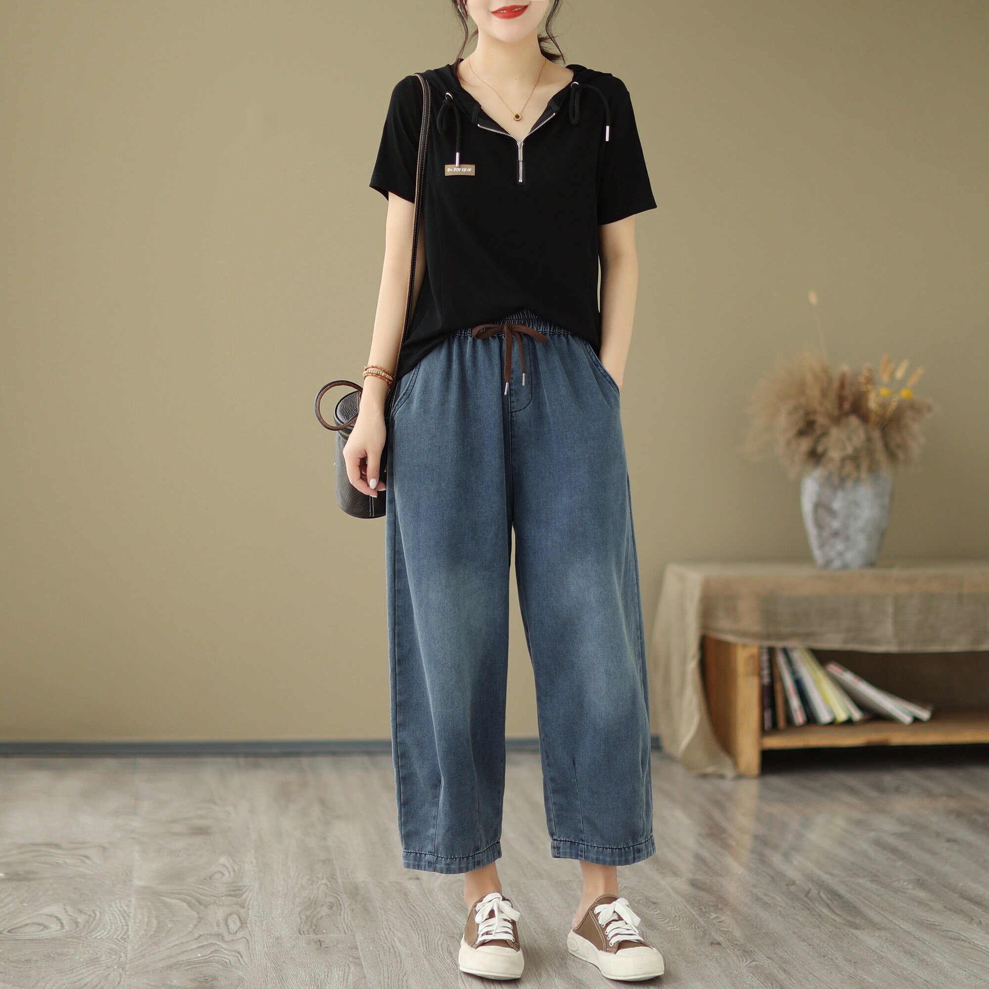 Elastic Waist Jeans Etsy Singapore
