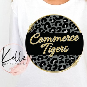 Commerce Tigers Leopard Circle | PNG Digital Design| Digital Download | Instant Download | Digital Design | Sublimation