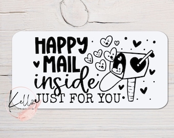 Happy Mail Inside Just for You! | Happy Mail Shipping Label | Small Business Packaging | Cute Shipping Label | Shipping Accessories