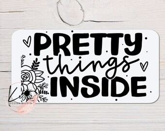 Pretty Things Inside! | Happy Mail Shipping Label | Small Business Packaging | Cute Shipping Label | Shipping Accessories