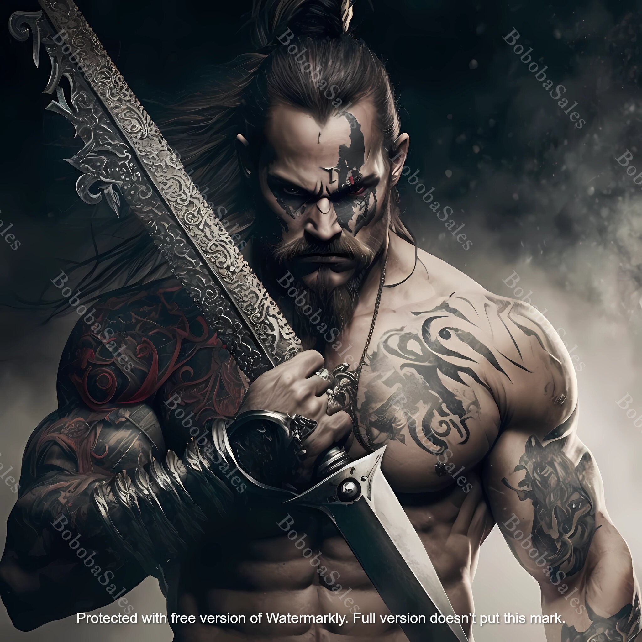 Viking Warrior Printable Digital Download Digital Art Etsy