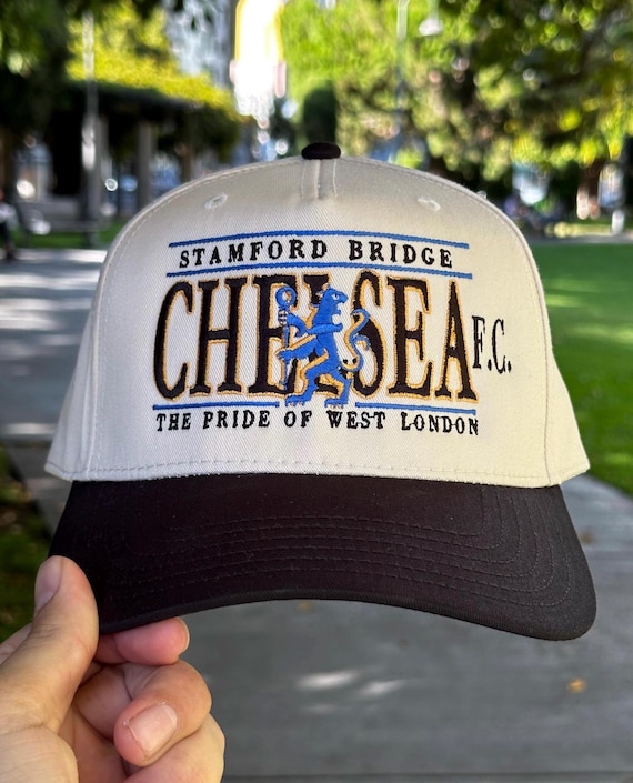 Vintage Style Chelsea F.C. Snapback Hat White Version Etsy