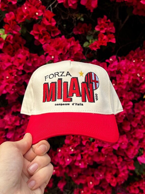 90s Vintage Style AC Milan Snapback Hat - Etsy UK