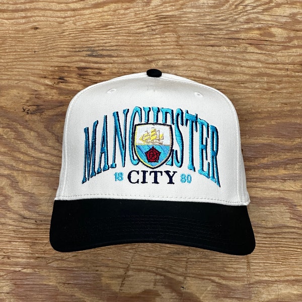 Manchester City 2.0 90’s Vintage Style Snapback Hat (navy brim) (Man City) Citizens