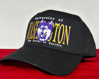 90s Vintage Style university of Washington huskies Snapback baseball cap