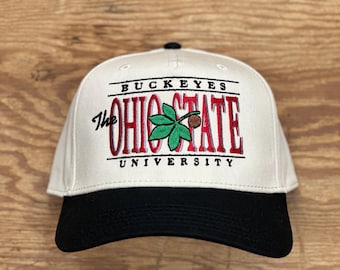 Vintage Ohio State Buckeyes Hat 90s Snapback Cap Champion Vintage Ohio State Buckeyes Hat 90s Snapback Cap Champion