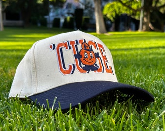 90s Vintage Style Syracuse University Streetwear Snapback Gameday Hat | Retro College Football Fan Accessory