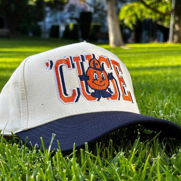 90s Vintage Style Syracuse University Streetwear Snapback Gameday Hat / Retro College Football Fan Accesorio