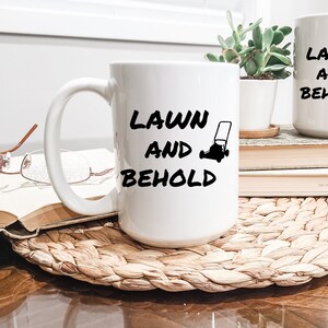 Lawn Care Pun Mug for Funny Fathers Day Gift Idea for Dad Simple Lawn Mowing Enthusiast Maintenance Man Thank You Gift for Yard Work Happy