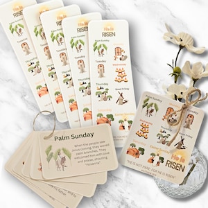 Él ha resucitado Paquete Marcador de historia de Pascua Tarjeta de regalo Semana Santa Hermana ministradora Lección fácil Primaria Imprimible DESCARGA DIGITAL Jesucristo