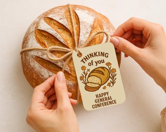 AFDRUKBARE cadeaukaartjes algemene conferentie voor zuurdesembrood dienen buuridee ZHV-hand-out Christian DIY zelfgemaakte vriend