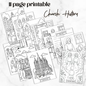 Pagine da colorare stampabili &quot;Vieni e seguitami&quot; di Dottrina e Alleanze. Attività per bambini in chiesa. Lezione della scuola primaria della Chiesa di Gesù Cristo. DIGITALE.