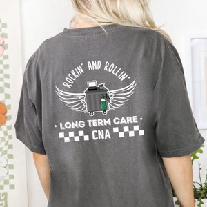 LTC CNA Rock Shirt, Long Term Care Certified, Geriatric Nurse Crewneck Nursing Home Staff Shirt Funny Rock and Roll Nurse Shirt SNF Staff