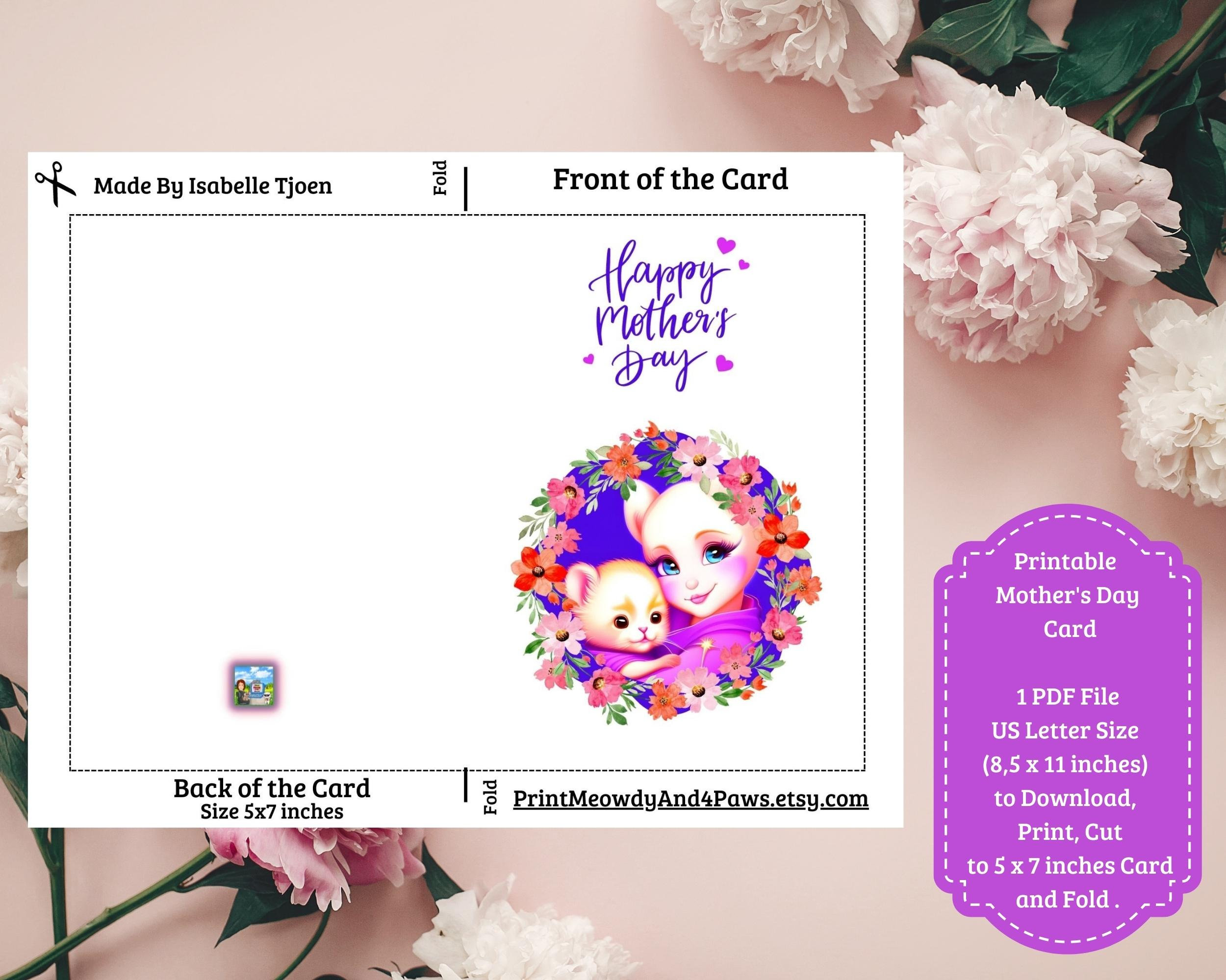 Happy Mother's Day Printable Instant Download 2 Sizes 4x6 - Etsy
