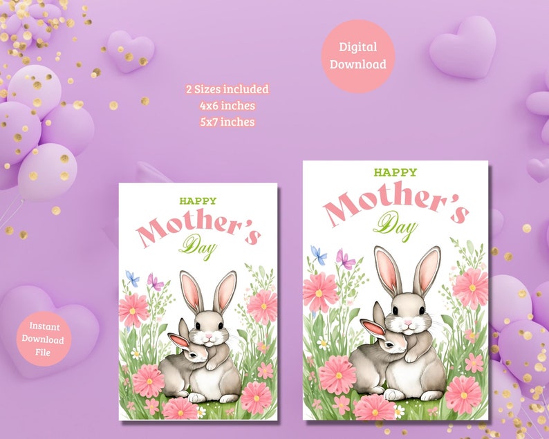 Happy Mother's Day Printable Instant Download 2 Sizes 4x6 - Etsy