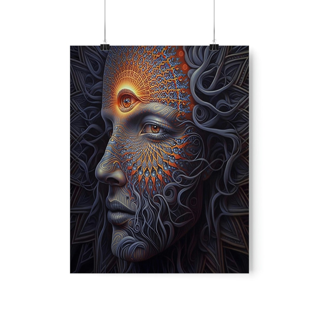 Alex Grey Inspired third Eye Poster, Various Sizes, Printed Wall Art