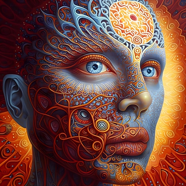 Alex Grey Inspired, High-Resolution Digital Download - Printable