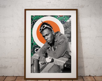 Lámina artística de Burna Boy - Música Afrobeats, Póster panafricano