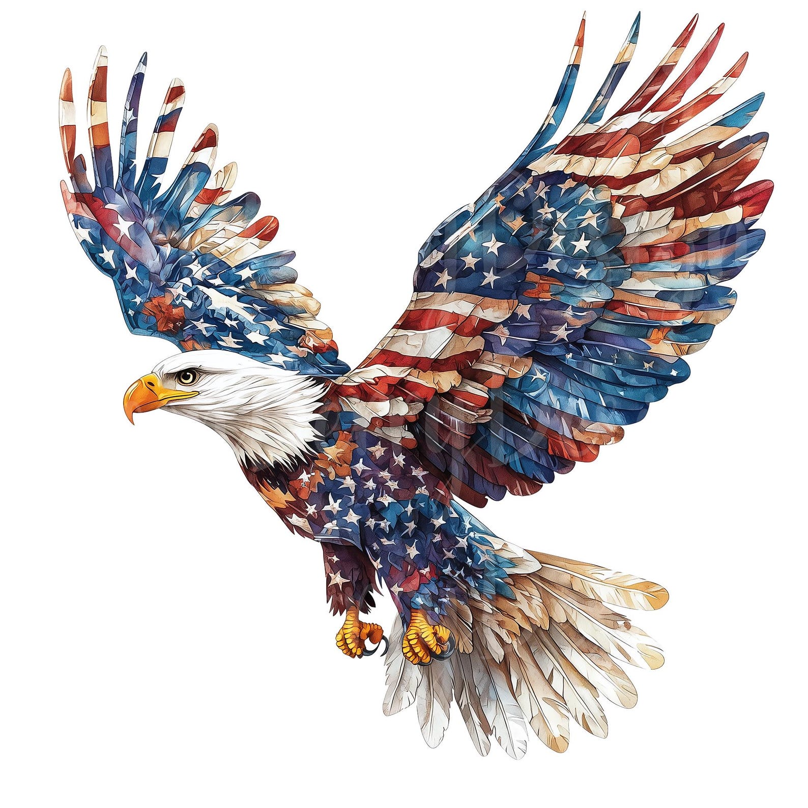 USA Flagge 90x150 Cm – Weißkopfseeadler & Meeräsche Design, Polyester, Wetterfest, Mit Messingösen