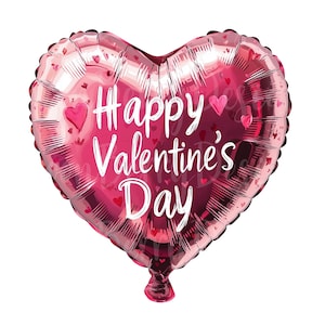 Balões em forma de coração clipart, conjunto de 10 PNG pacote, aquarela clip art feliz dia dos namorados festa amor secreto adesivos vermelho rosa balão