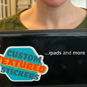 Your Brand Custom Textured Sensory Stickers Add your logo Breathing Tool for Anxiety 3 Durable with Reusable Adhesive image 10
