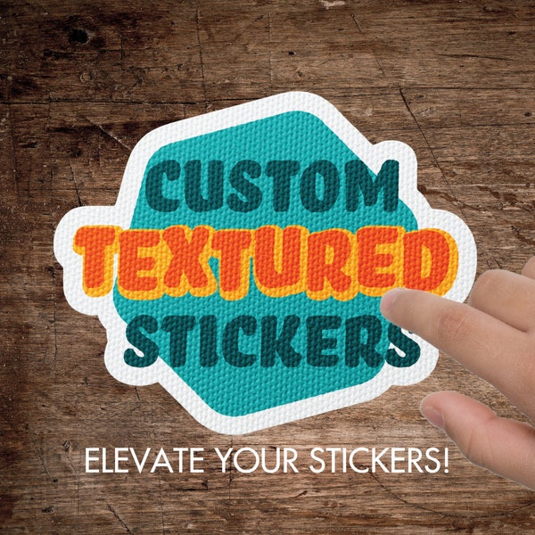 Custom Textured Sensory Stickers - Personalized Fidget Calm Strips for Sensory Needs and Anxiety - Die Cut 3" - Durable w Reusable Adhesive