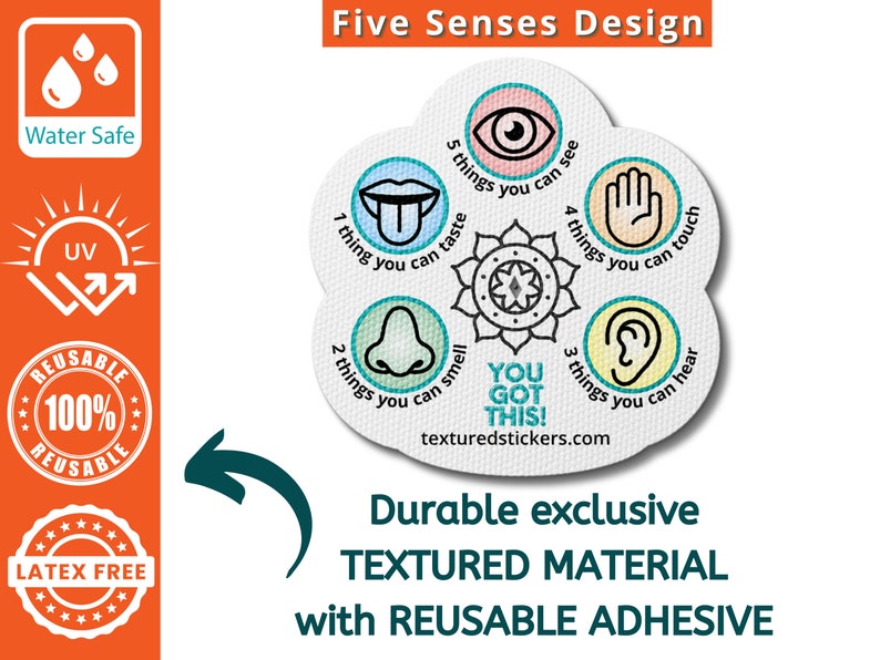 Five Senses Ground Tool - Custom Textured Sensory Stickers - With Your ...