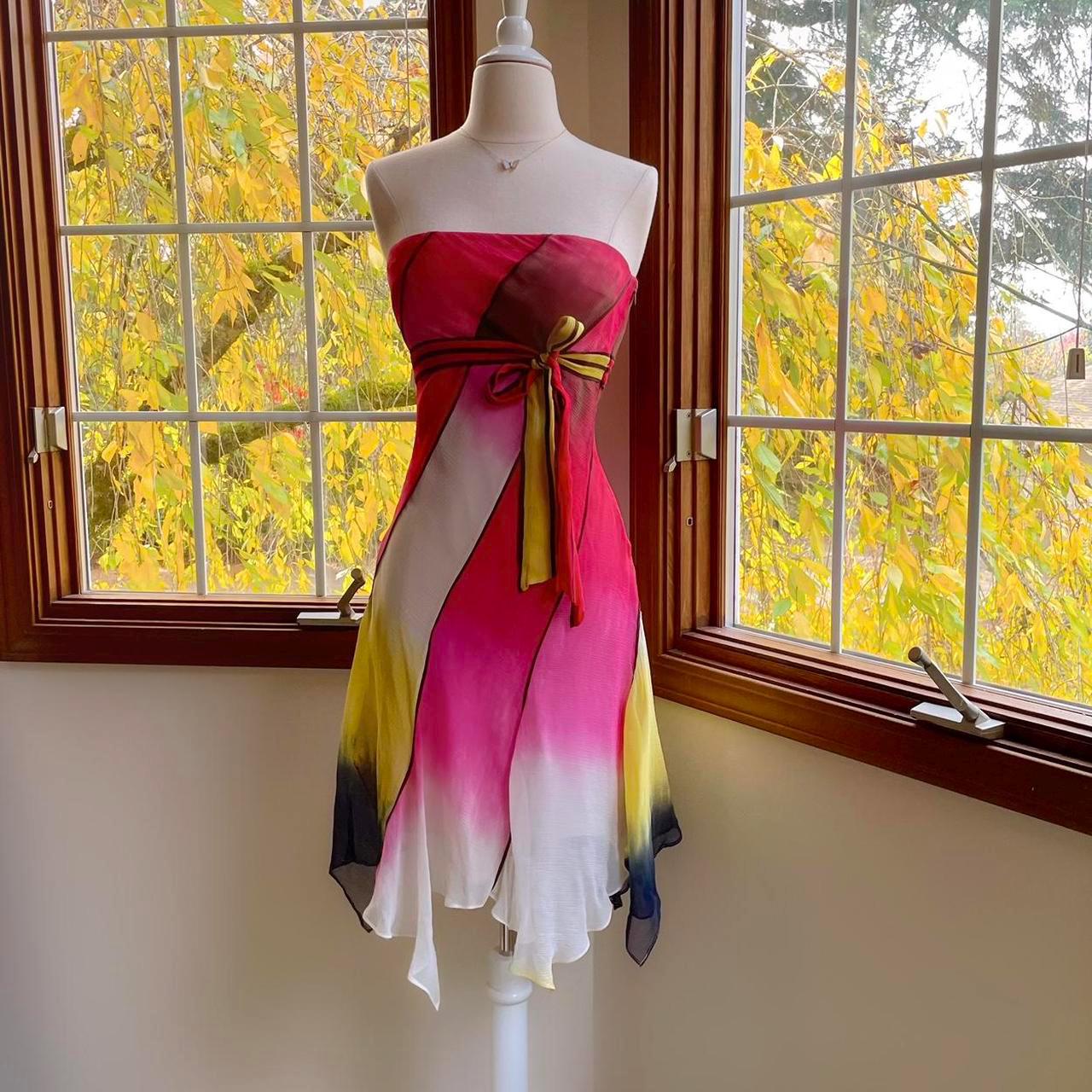 Bcbg Silk Dress Etsy