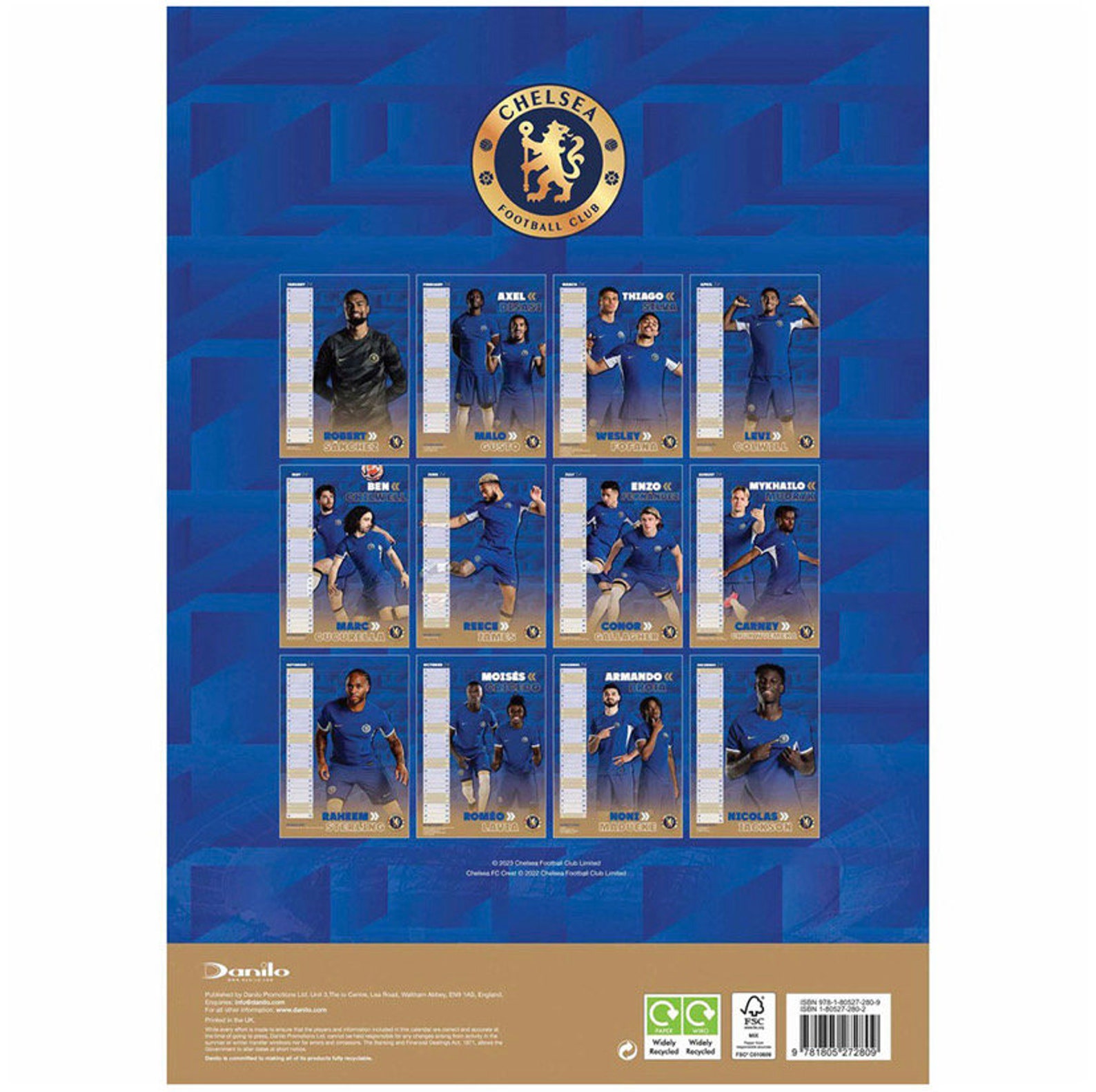 Chelsea Calendar 2024, New Football Calendar for 2024, Great Gift for