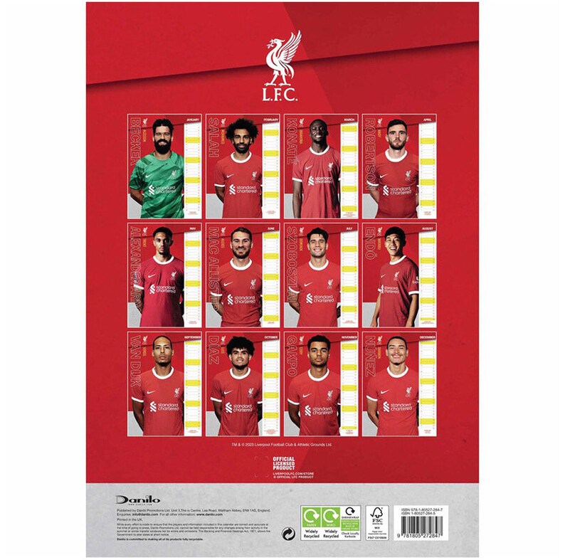 Liverpool FC Calendar 2024 Football Calendar for 2024 Great Etsy UK