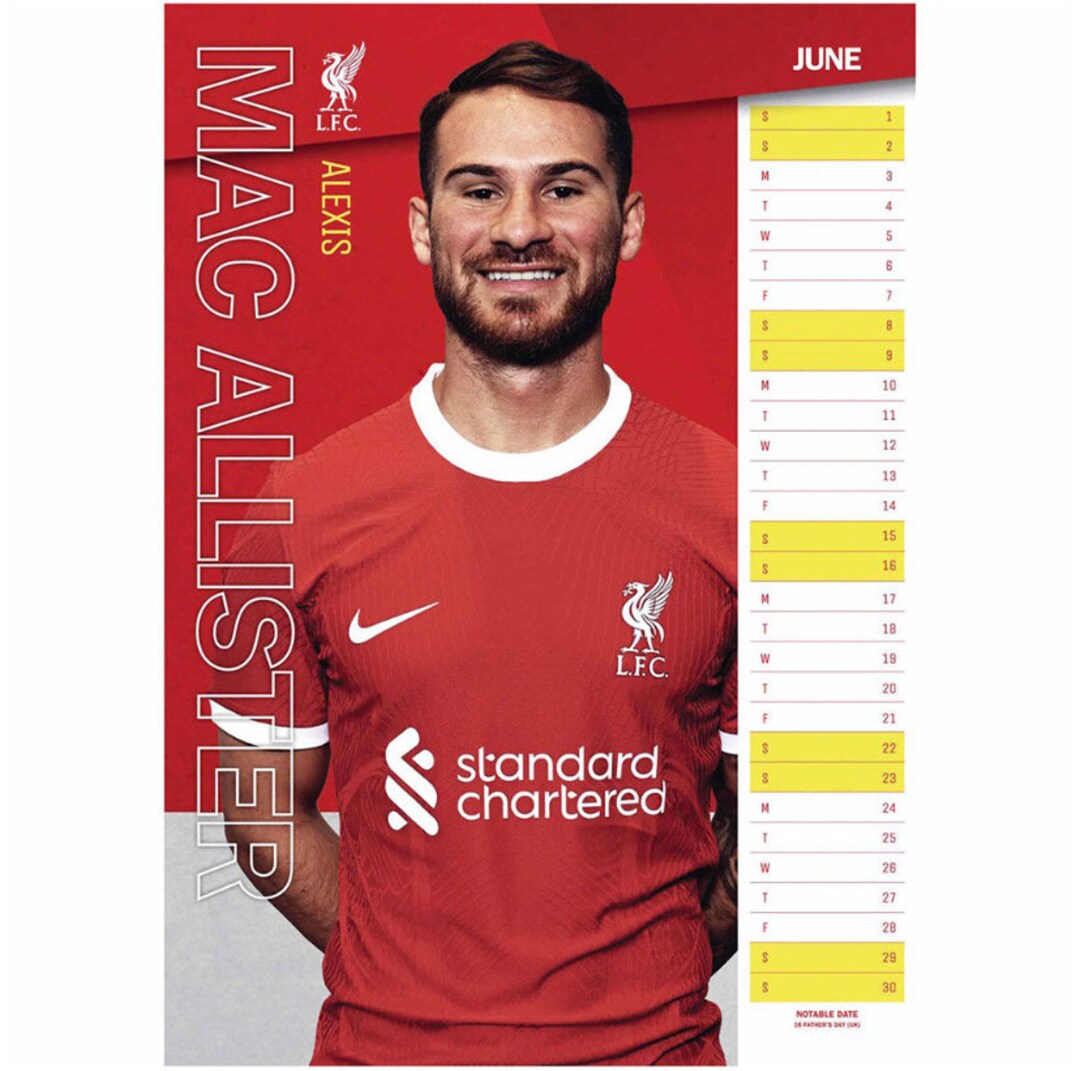 Liverpool FC Calendar 2024, Football calendar for 2024, great gift for