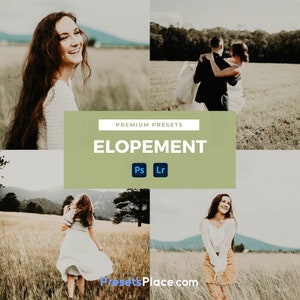 Elopement - Mobile & Desktop Preset, Wedding Preset Look Lightroom Presets, Boho Couple presets - Premium Photography