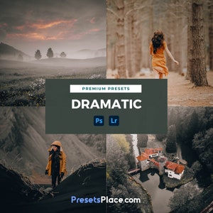 Dramatic Presets - Mobile & Desktop Moody Preset Influencer Preset Filter cinema movie dark-toned Dramatic look