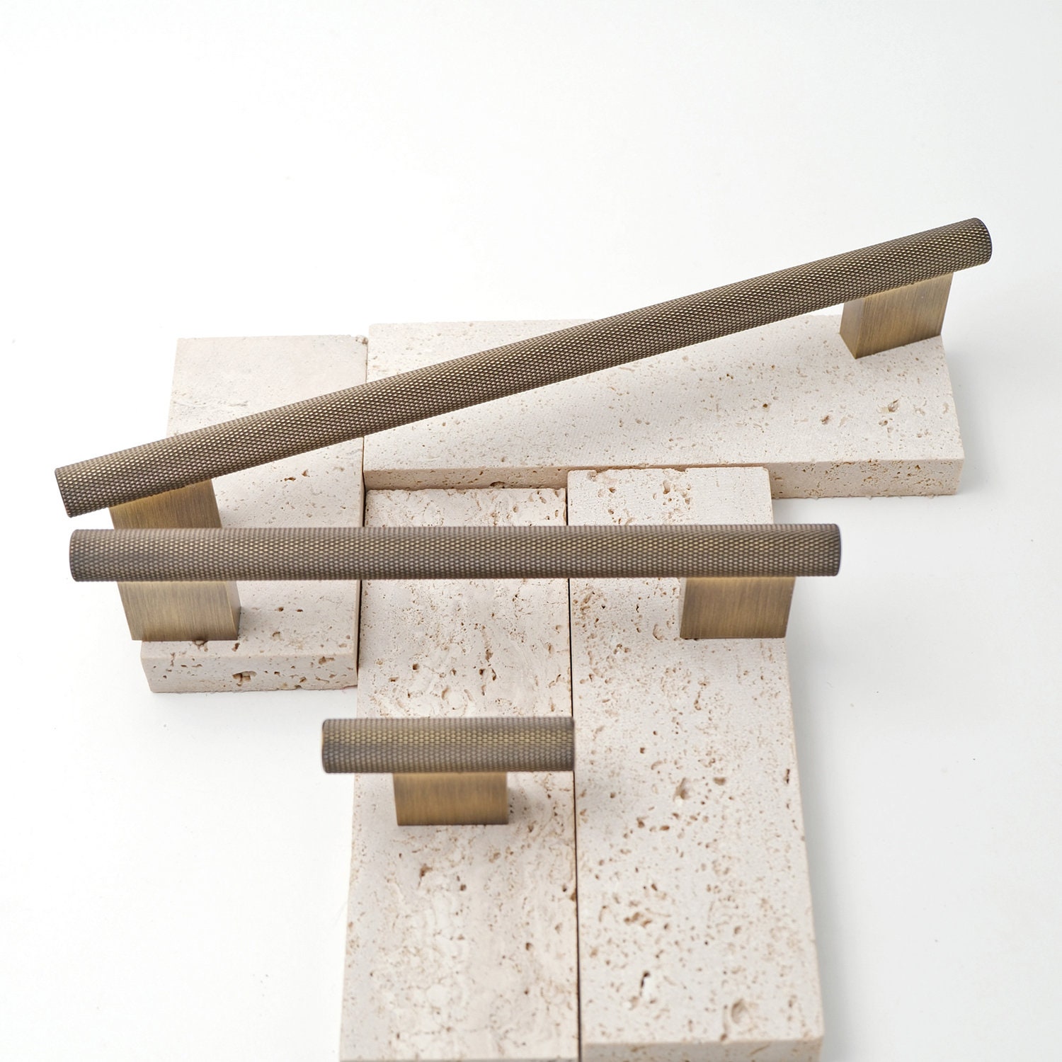 Knurled Brass Handles Aged Brass Handles Brass Pulls Antique