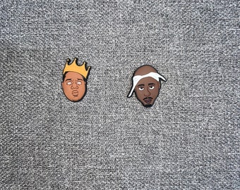 Biggie/Tupac Croc charm set