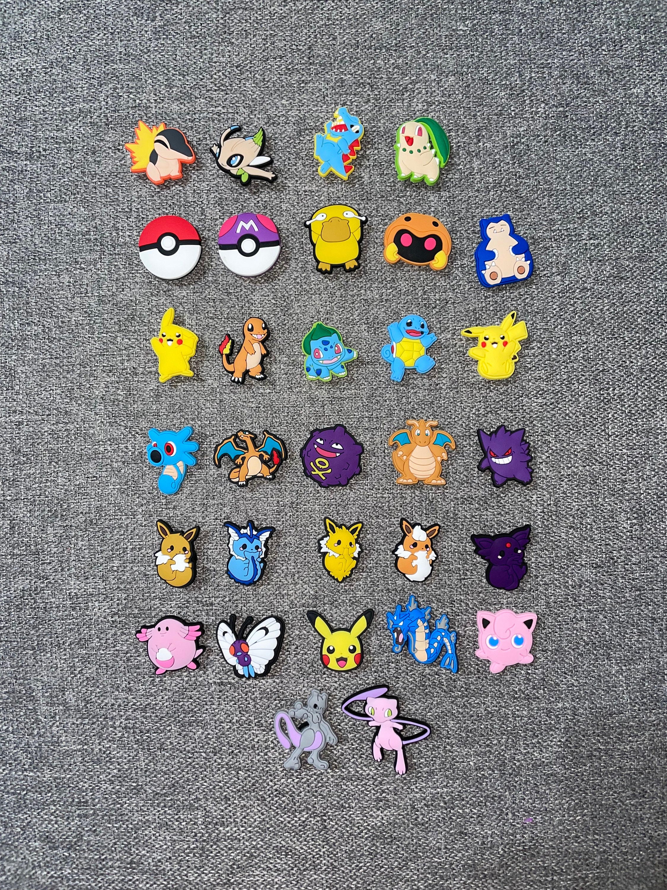 Pokemon Croc Charms – Pokemon Jibbitz for Crocs | Pikachu, Charizard, Eevee & More | Gift for Pokemon Fans