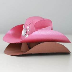 Cowboy Hat Papercraft or Eva Foam, Template DIY Adjustable Size