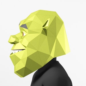 Ogre Mask, PDF Template for Making a Polygonal Paper Mask - Etsy