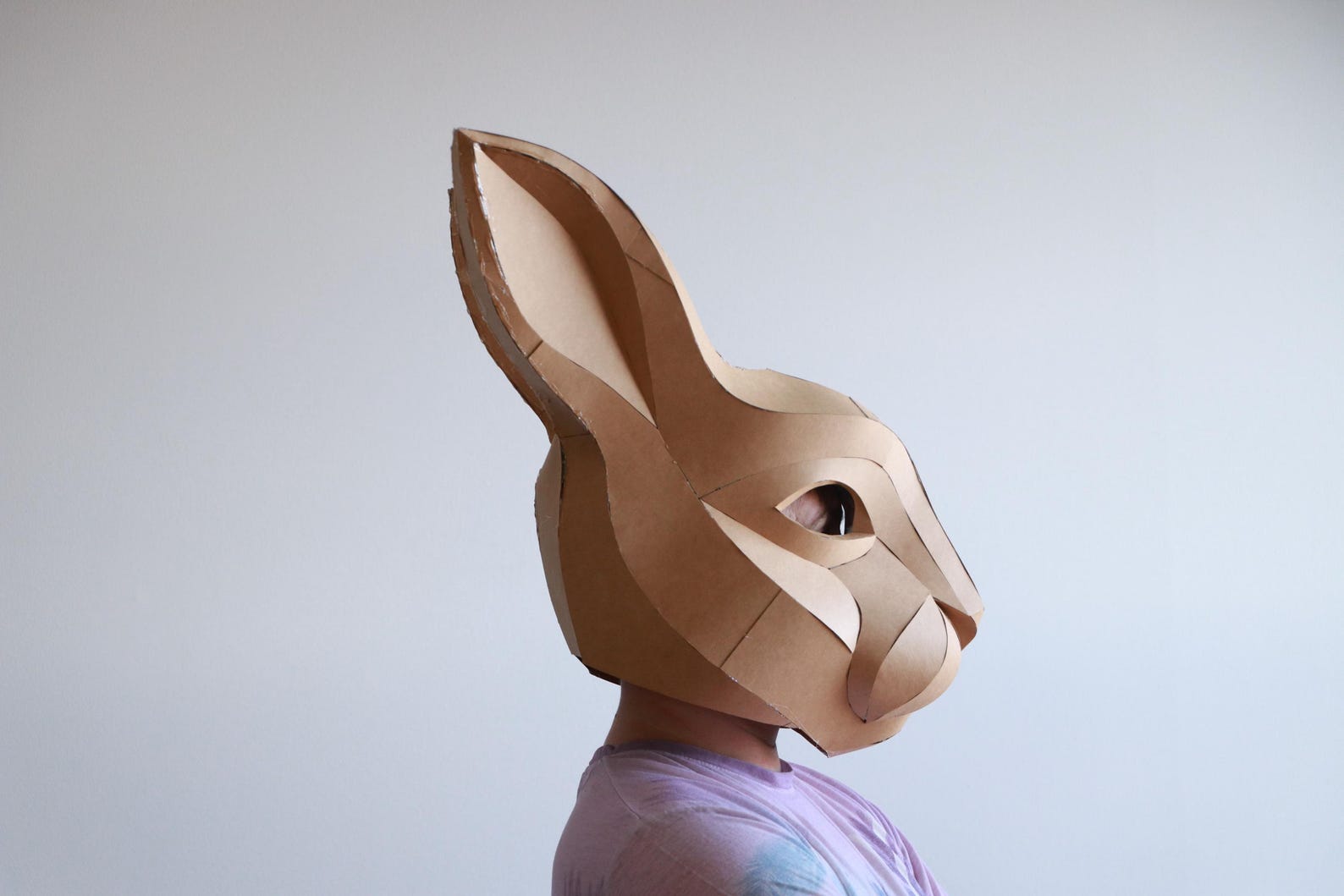 Cosplay Rabbit Mask Template Bunny Mask Template, EVA Foam and Cardboard Hear, Cosplay Rabbit Mask ...
