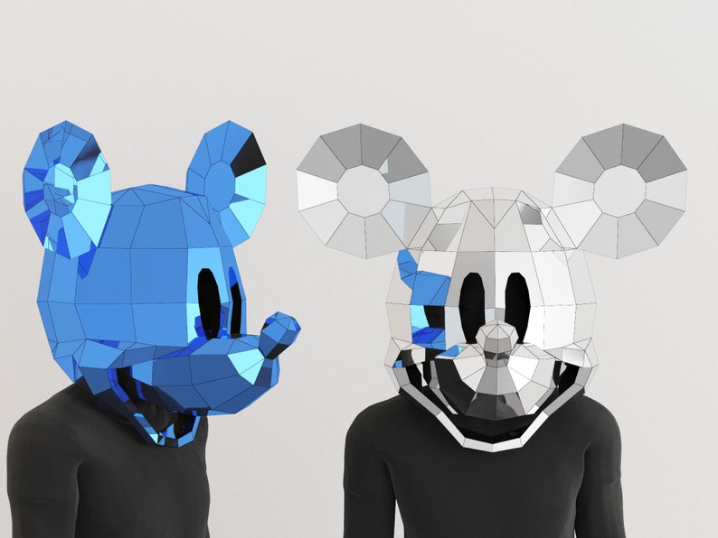 Mouse Mask Girl and Boy: DIY Paper Craft Cosplay (PDF Template) - Etsy