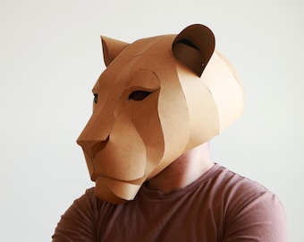 Lioness Mask Template – EVA Foam & Cardboard, DIY Cosplay