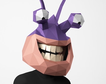 Crab Mask, Polygonal Paper Craft Mask PDF Template, Cosplay Costume