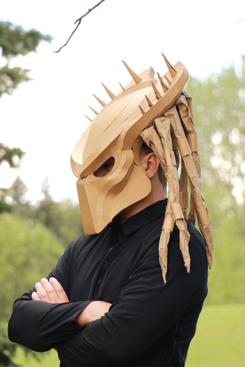 Alien Hunter Mask Template – DIY Polygonal Costume (PDF & SVG) - Etsy