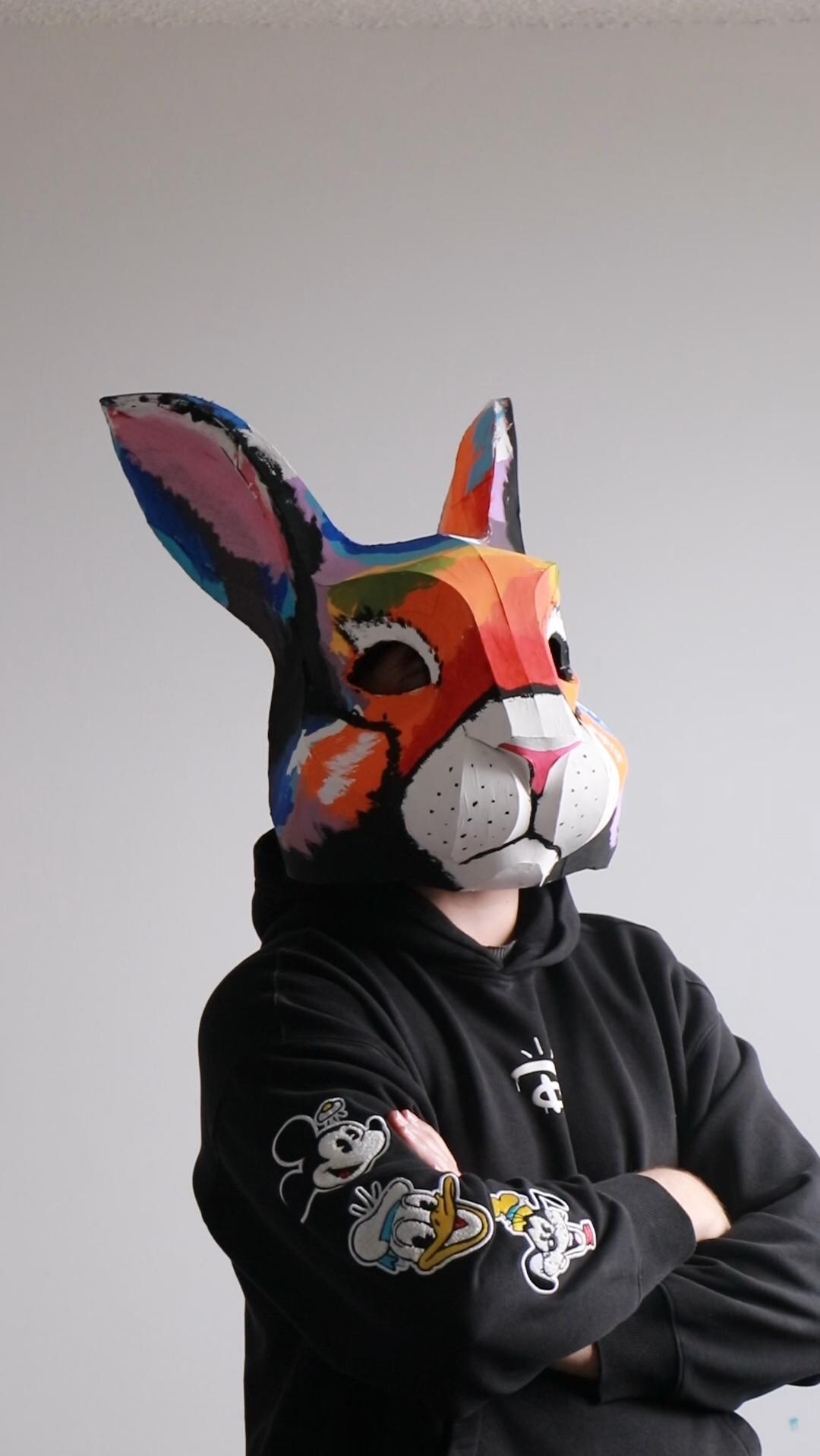 Bunny Mask Template, EVA Foam and Cardboard Hear, Cosplay Rabbit Mask ...