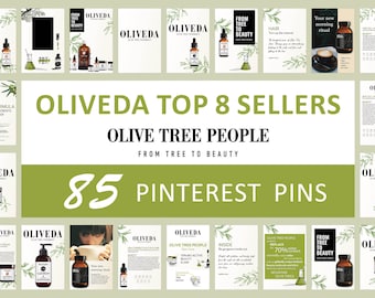 Oliveda Pin | Personalisierbar | Olivenbaum Menschen | Social Media Vorlage | Digitaler Download | Sofort Download