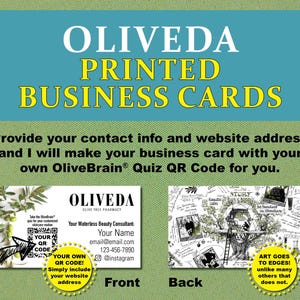 Oliveda Business Cards | Oliveda Consultants | Olive Tree People | Business Cards