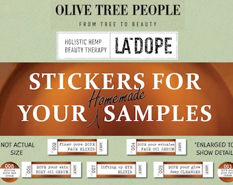 Olivenbaum Menschen | LA DOPE | Oliveda | Musteretiketten | Beispiel Sticker