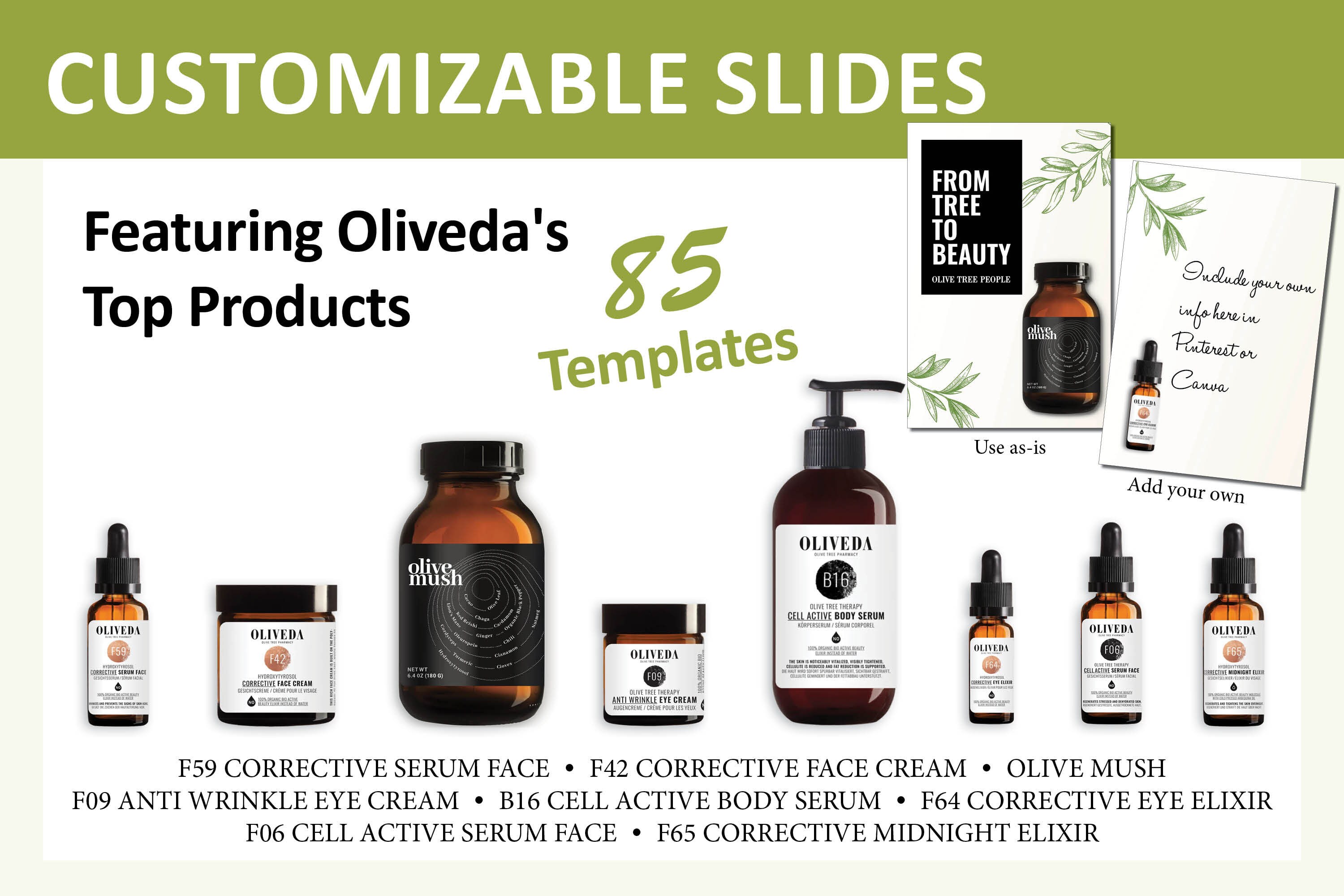 オリーブページ Oliveda Pinterest Pin | Customizable | Olive Tree People