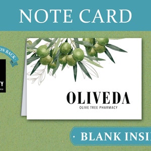 Oliveda Notizkarte Digital druckbare Karte | Druckbare Karte | Digitale Downloadkarte | Notizkarte Digitaler Download | Dankbarkeitskarte | Vielen Dank