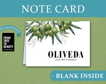 Oliveda Notizkarte Digital druckbare Karte | Druckbare Karte | Digitale Downloadkarte | Notizkarte Digitaler Download | Dankbarkeitskarte | Vielen Dank